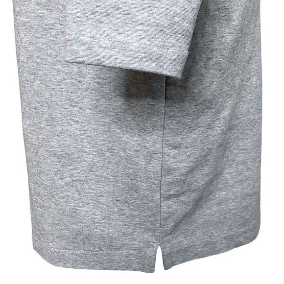 J. Crew Mercantile Heather Gray Lace Up Tunic Sweatshirt Mini Dress Women's - Picture 7 of 11